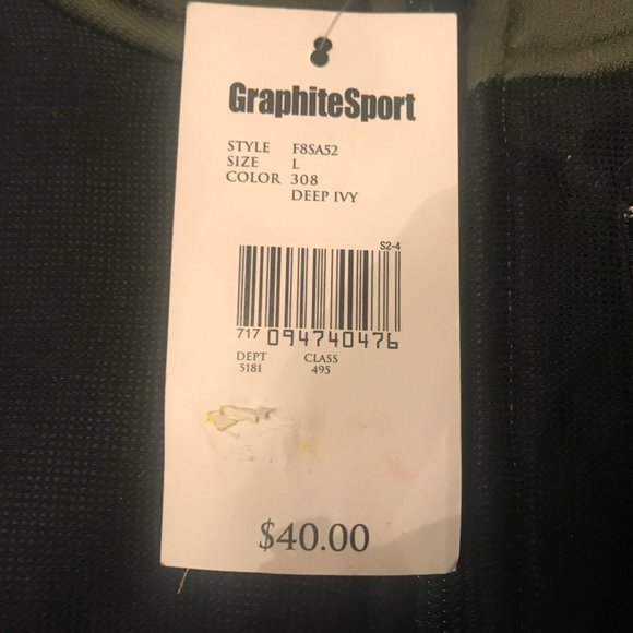 New/ Tags Graphite Sport Deep Ivy Men's vest large - Picture 2 of 2